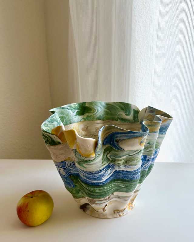 Colorful Confinement Matte Vase, 25"